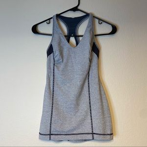 LULULEMON gray striped Circuit tank top 4